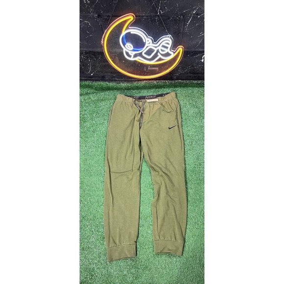 Vintage Nike Y2K Dri-Fit Army Green‎ Mens Sweatpants Joggers Size Large - Picture 1 of 6